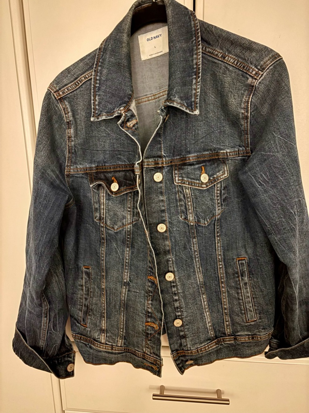 Old Navy Medium Blue Washed Denim Jacket